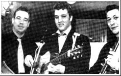 Bill Black, Elvis und Scotty Moore im Sun-Studio